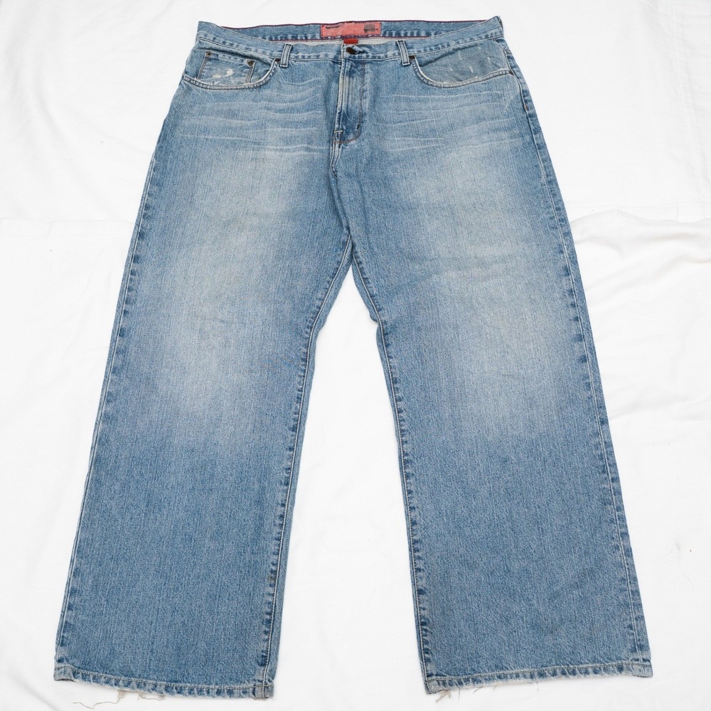 Vintage Y2K Mossimo Mossissue Baggy Denim Faded Jeans 40 x 30 JNCO Style‎